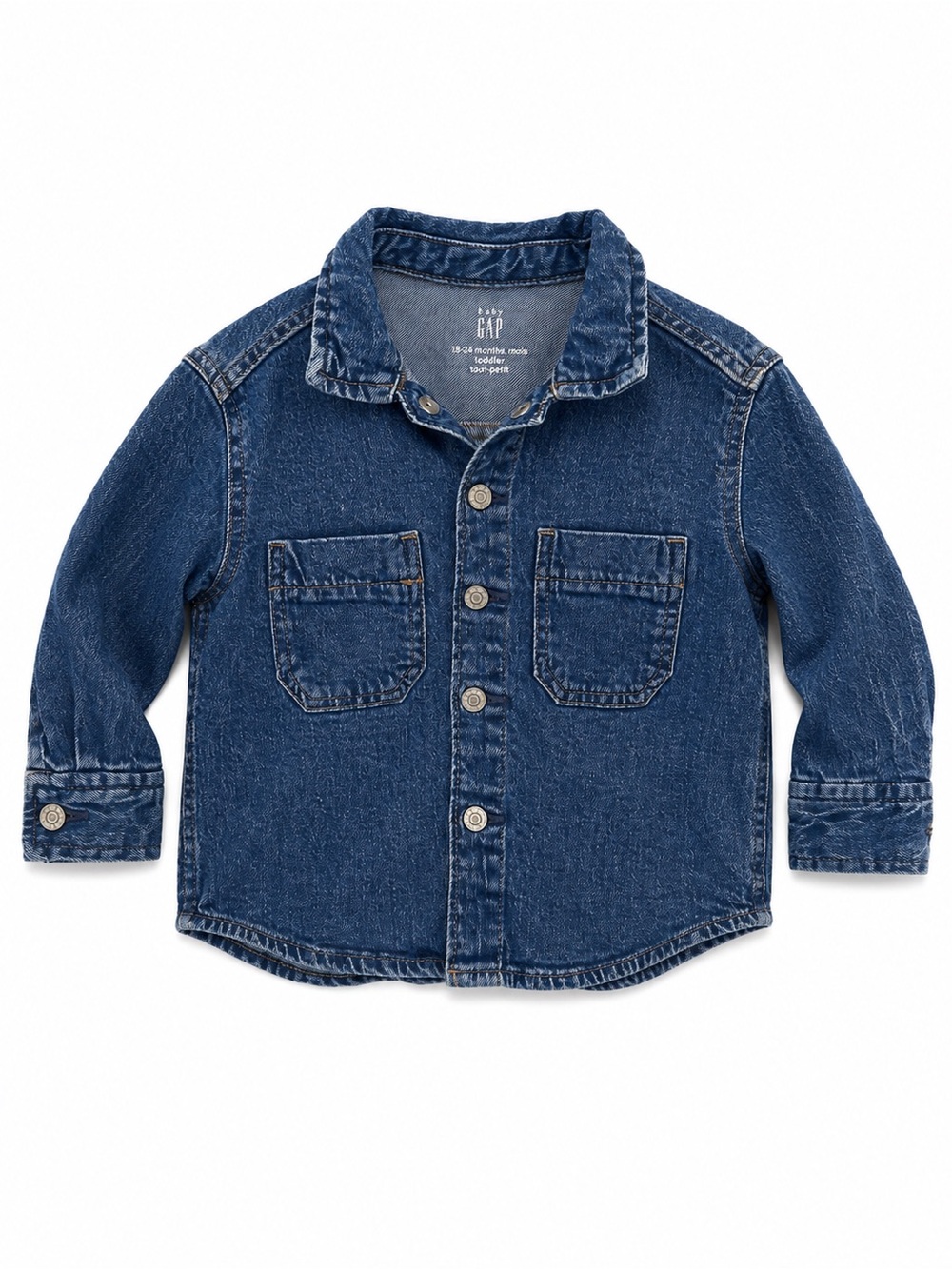 GAP Kids Dark Wash Denim Jacket - Blue